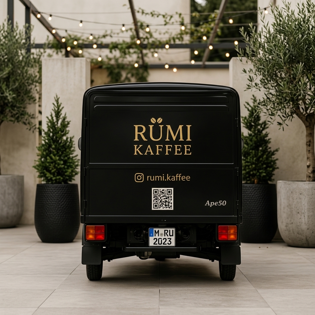 RÜMI KAFFEE Wagen Rückansicht